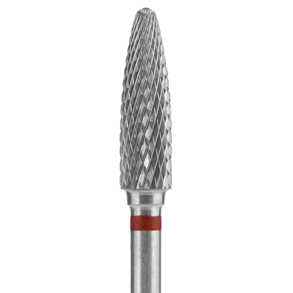 CARBIDE NAIL DRILL BIT, "CORN", RED, HEAD DIAMETER 4/14MM (FT90R040/14) (#208)-STALEKS™-1